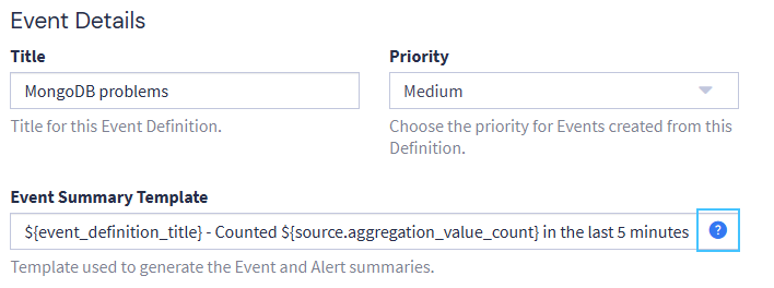Example event summary template